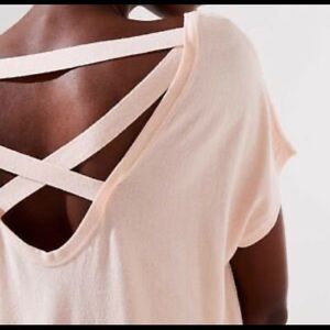 LOFT Criss Cross Back short sleeve sweater